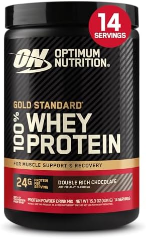 Optimum Nutrition Gold Standard Whey Protein, Double Rich Chocolate, 2 LB