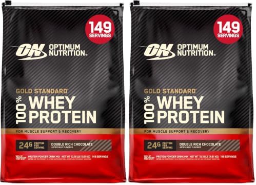 Optimum Nutrition Gold Standard Whey Protein, Double Rich Chocolate, 2 LB