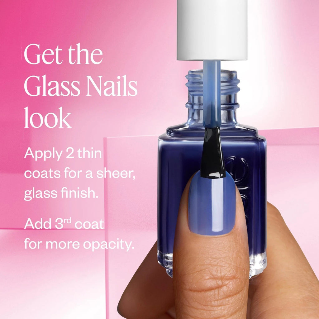 Nail Art Studio Kit - Translucent Pink Vegan Nail Polish, Glass Finish, 0.46 fl