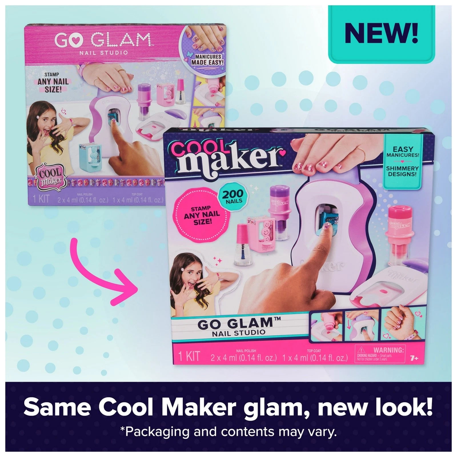 Cool Maker, GO GLAM Nail Art Studio Stamper Toy, Nail Polish Applique