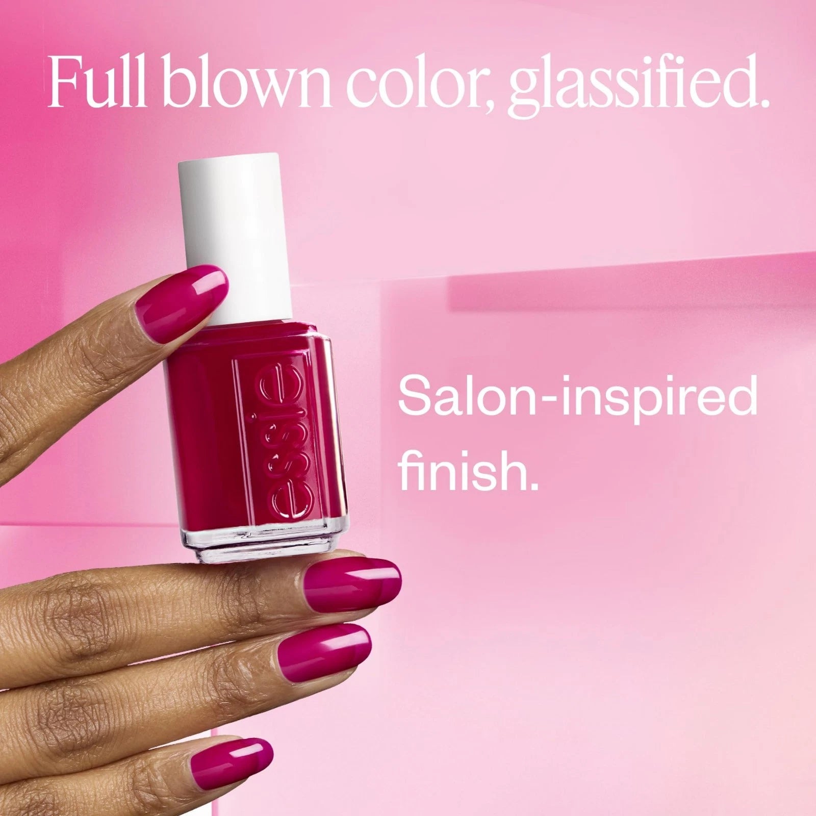 Nail Art Studio Kit - Translucent Pink Vegan Nail Polish, Glass Finish, 0.46 fl